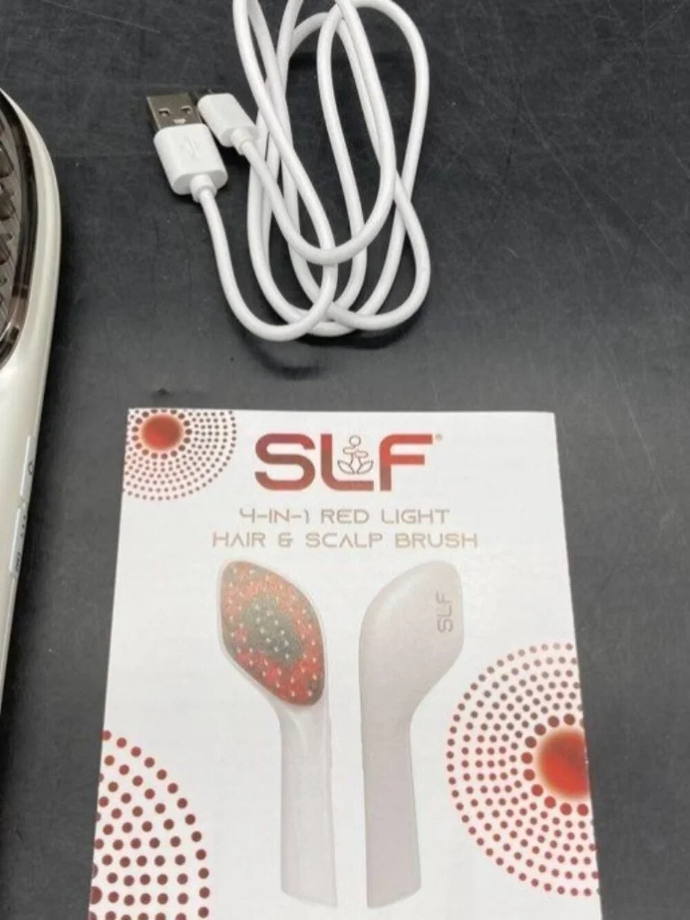 New SLF Red Light Therapy Dry Paddle Brush Promotes Hair Growth